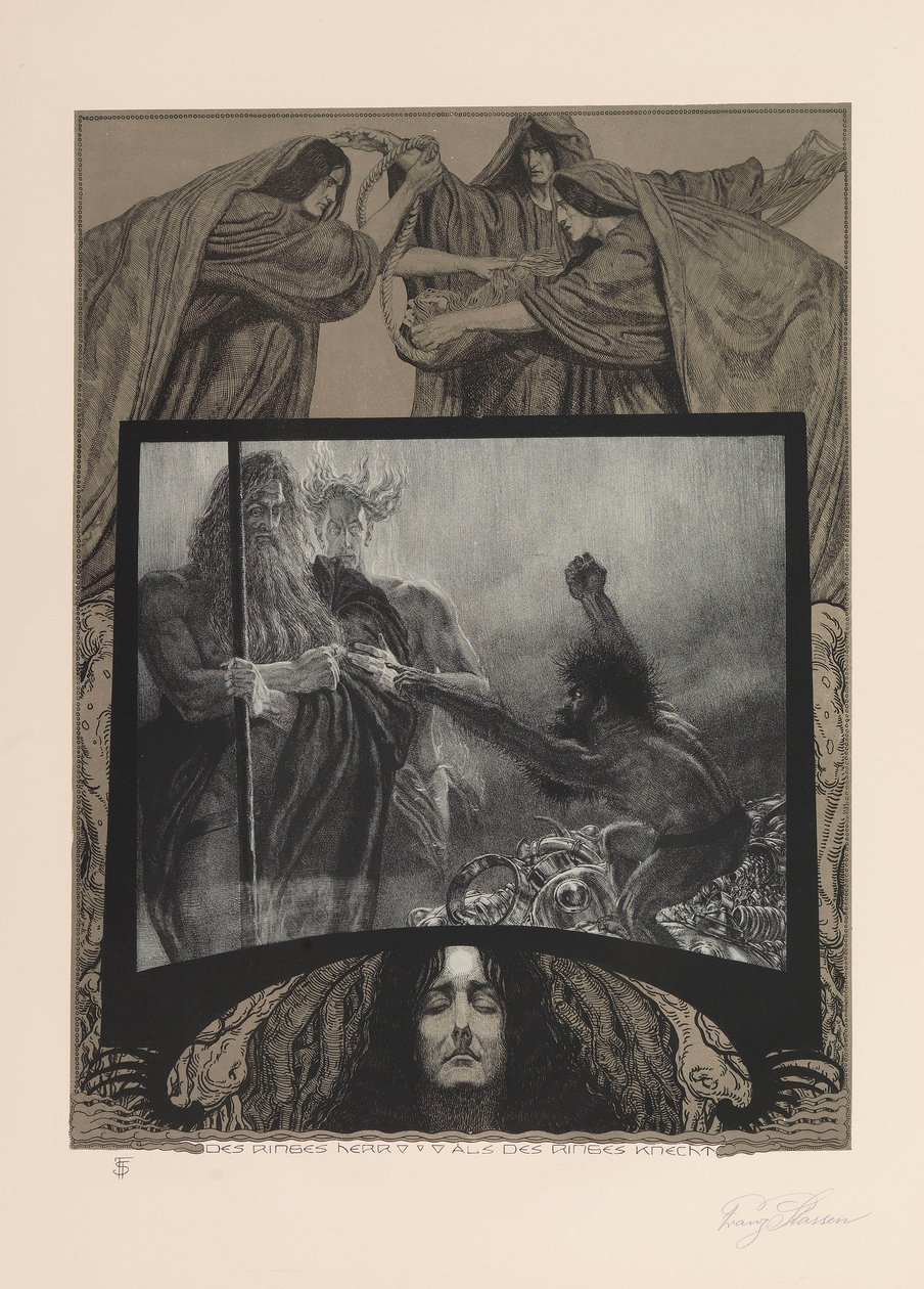 Pierścień Nibelunga, 1914. autorstwa Franz Stassen