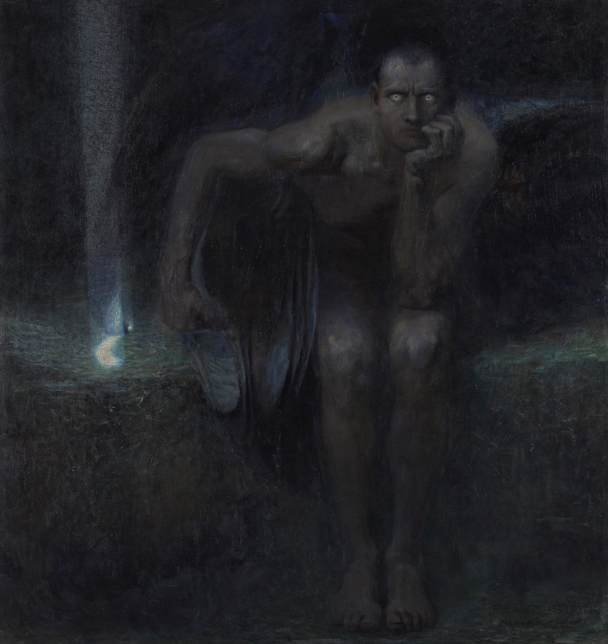 Lucyfer, 1891. autorstwa Franz Stuck Ritter von