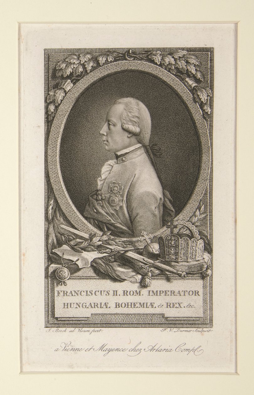 Franciszka II. Rzym. Cesarz Węgier i król Czech autorstwa Franz Valentin Durmer