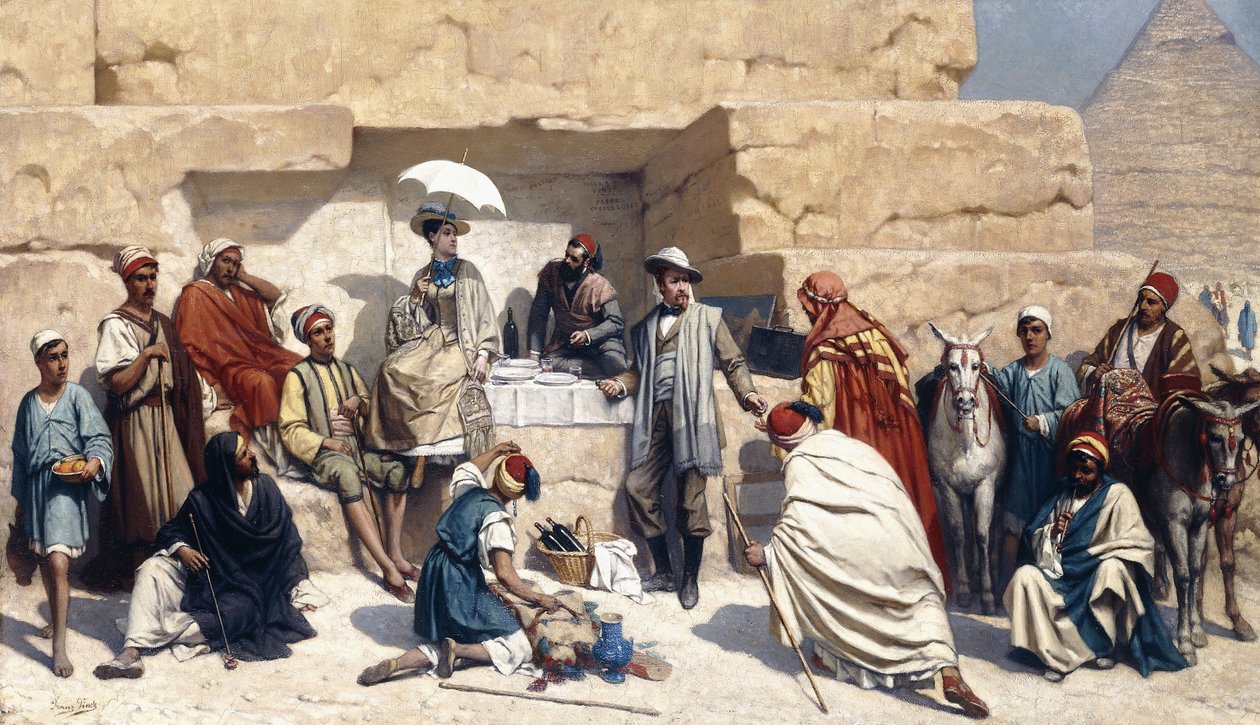 Wizyta w piramidach w Gizeh w Egipcie autorstwa Franz Vinck