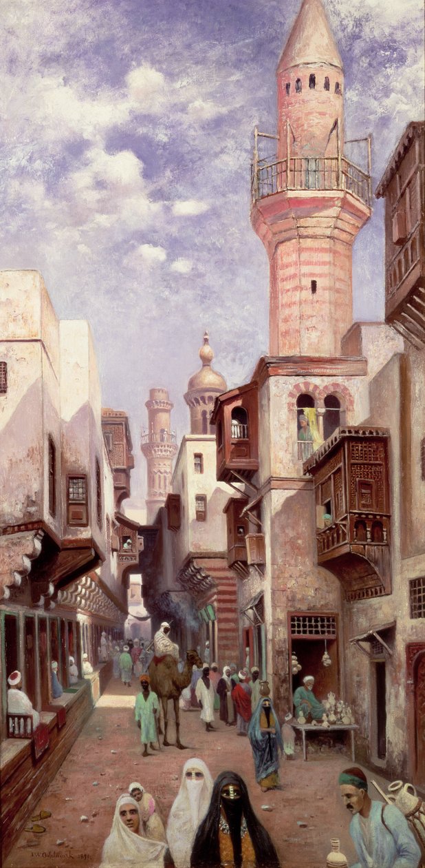 Arabska scena uliczna autorstwa Franz Wilhelm Odelmark