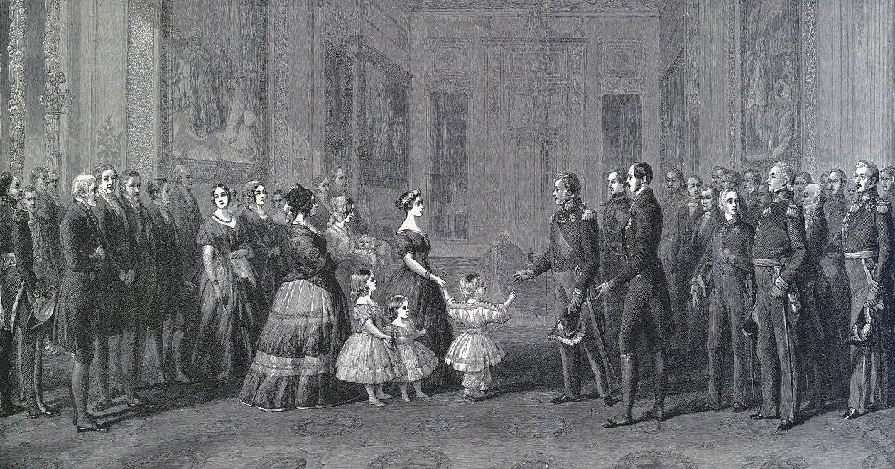 Królowa Wiktoria Anglii (1819-1901) przyjmuje Ludwika Filipa I (Louis Philippe d