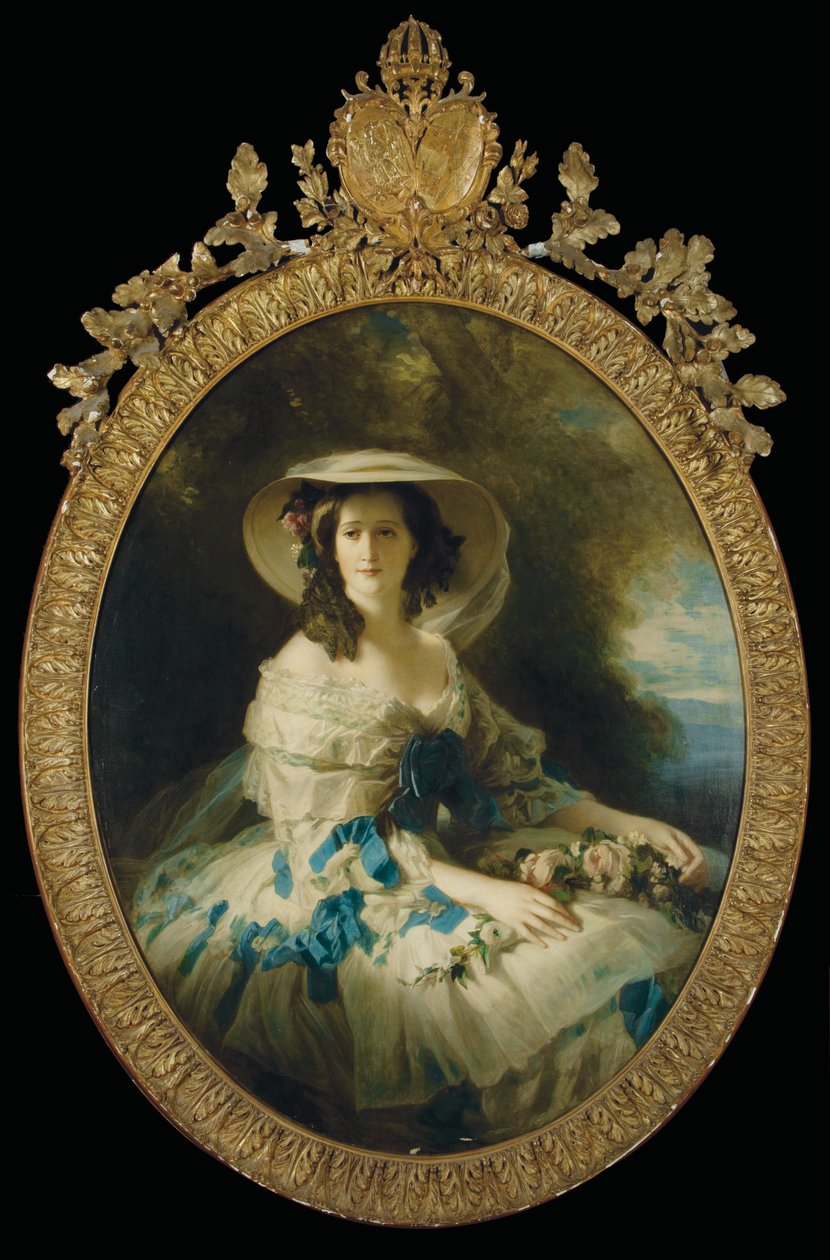 Portret cesarzowej Eugenii (olej na płótnie) autorstwa Franz Xaver (studio of) Winterhalter