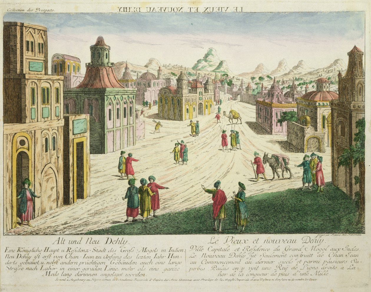 Stare i Nowe Delhi (akwatinta) autorstwa Franz Xaver Habermann
