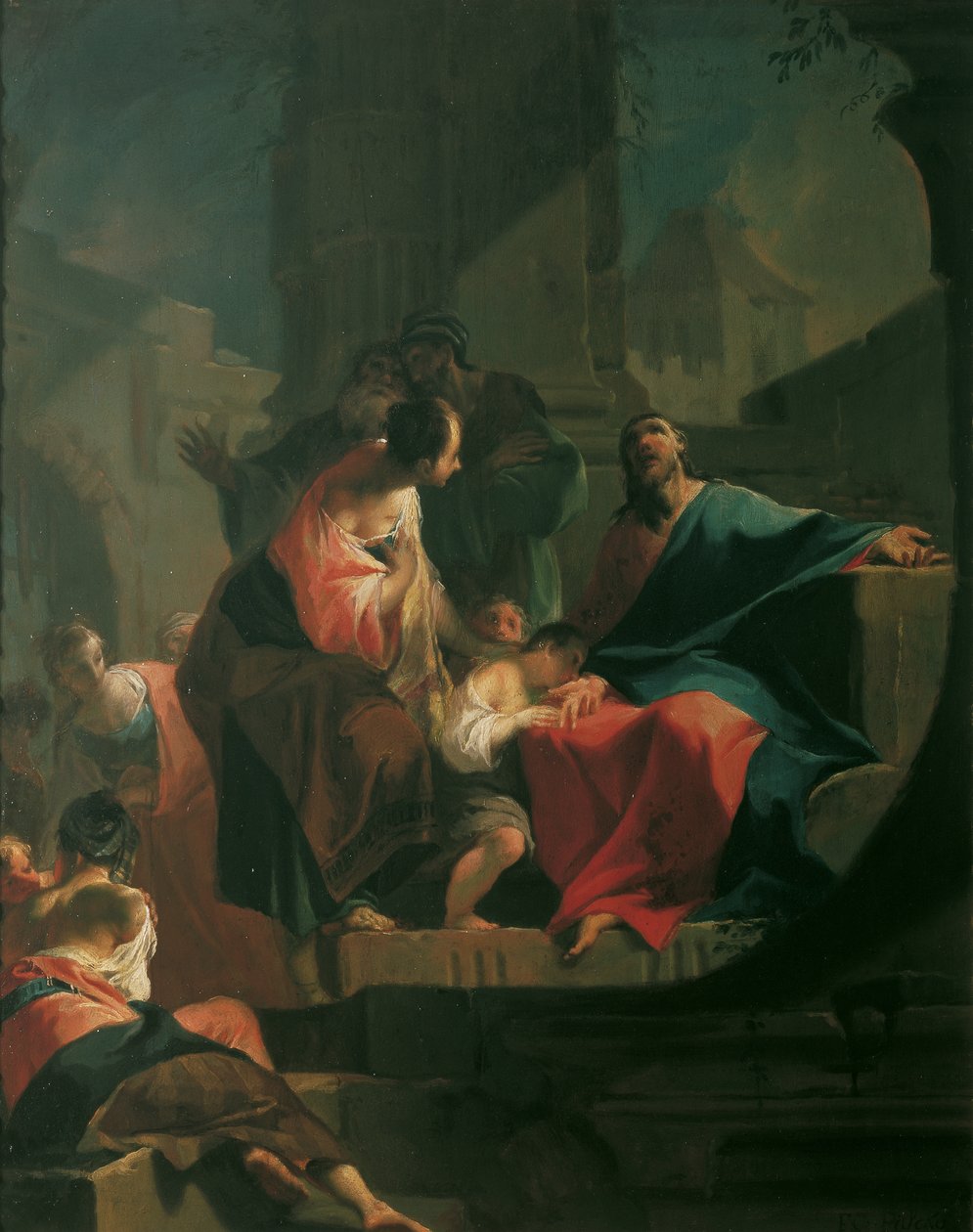 Chrystus błogosławi dzieci autorstwa Franz Xaver Karl Palko