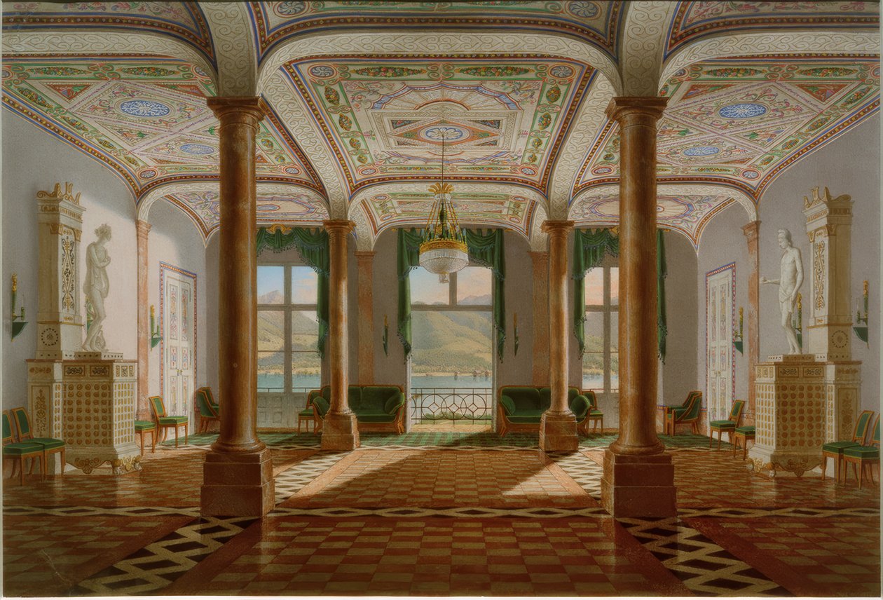 Salon Zamku Tegernsee autorstwa Franz Xaver Nachtmann