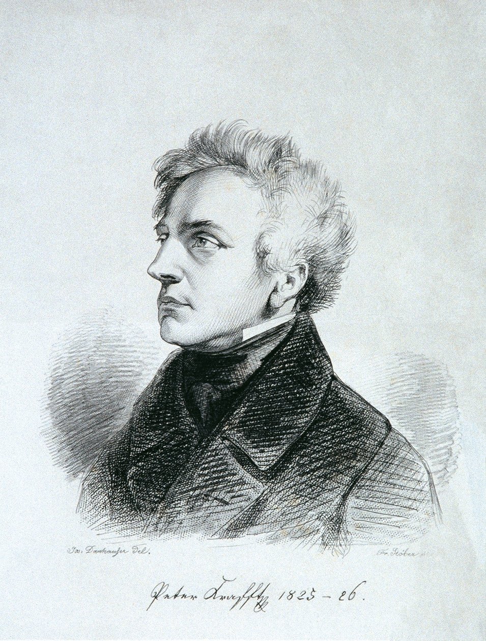 Malarz Johann Peter Krafft autorstwa Franz Xaver Stöber