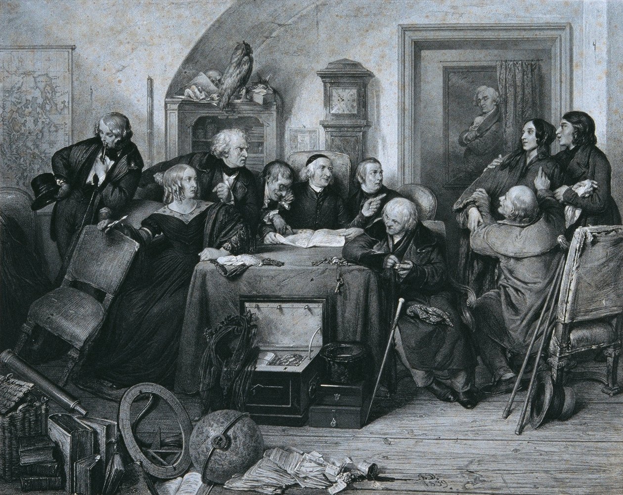 Otwarcie testamentu autorstwa Franz Xaver Stöber