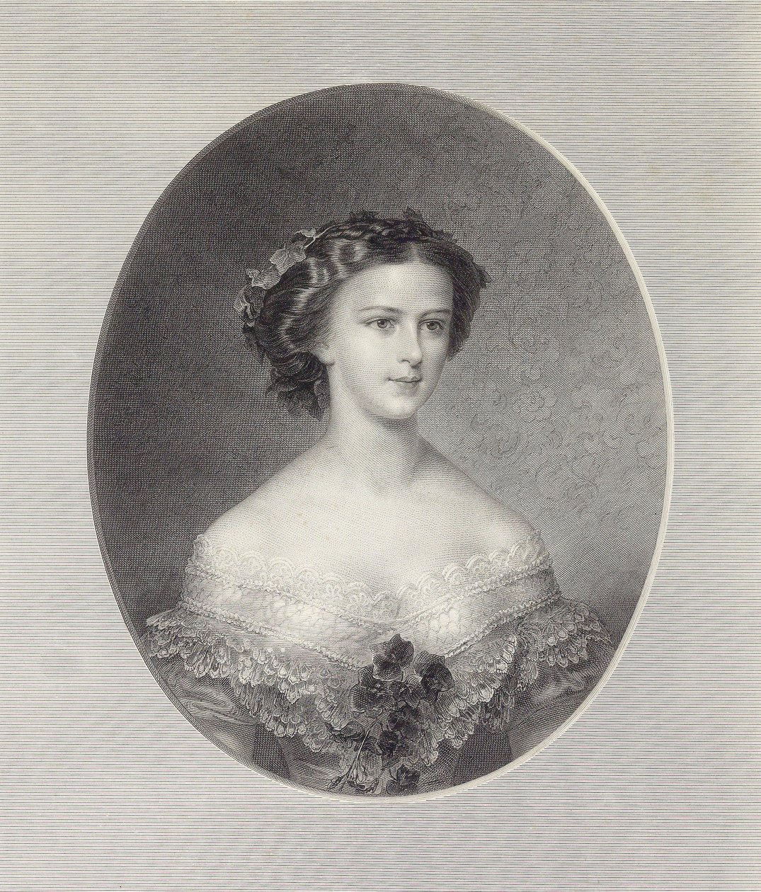 Portret cesarzowej Elżbiety Austrii, ok. 1855. autorstwa Franz Xaver Stöber