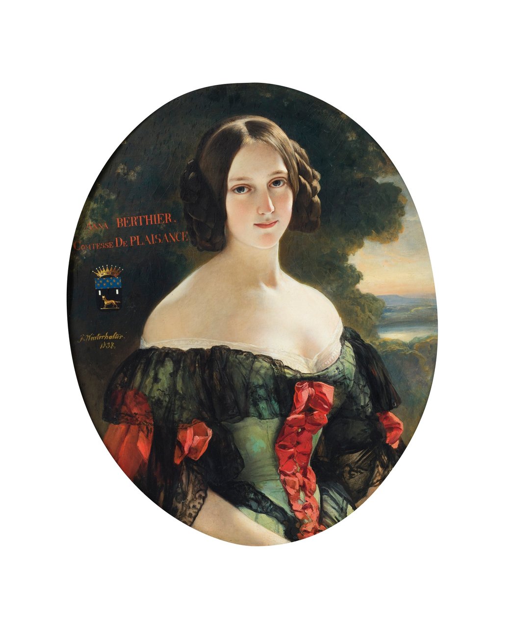 Anne, hrabina Plaisance (1815-1878), późniejsza księżna Plaisance, urodzona jako Mlle Bertier de Wagram. autorstwa Franz Xaver Winterhalter