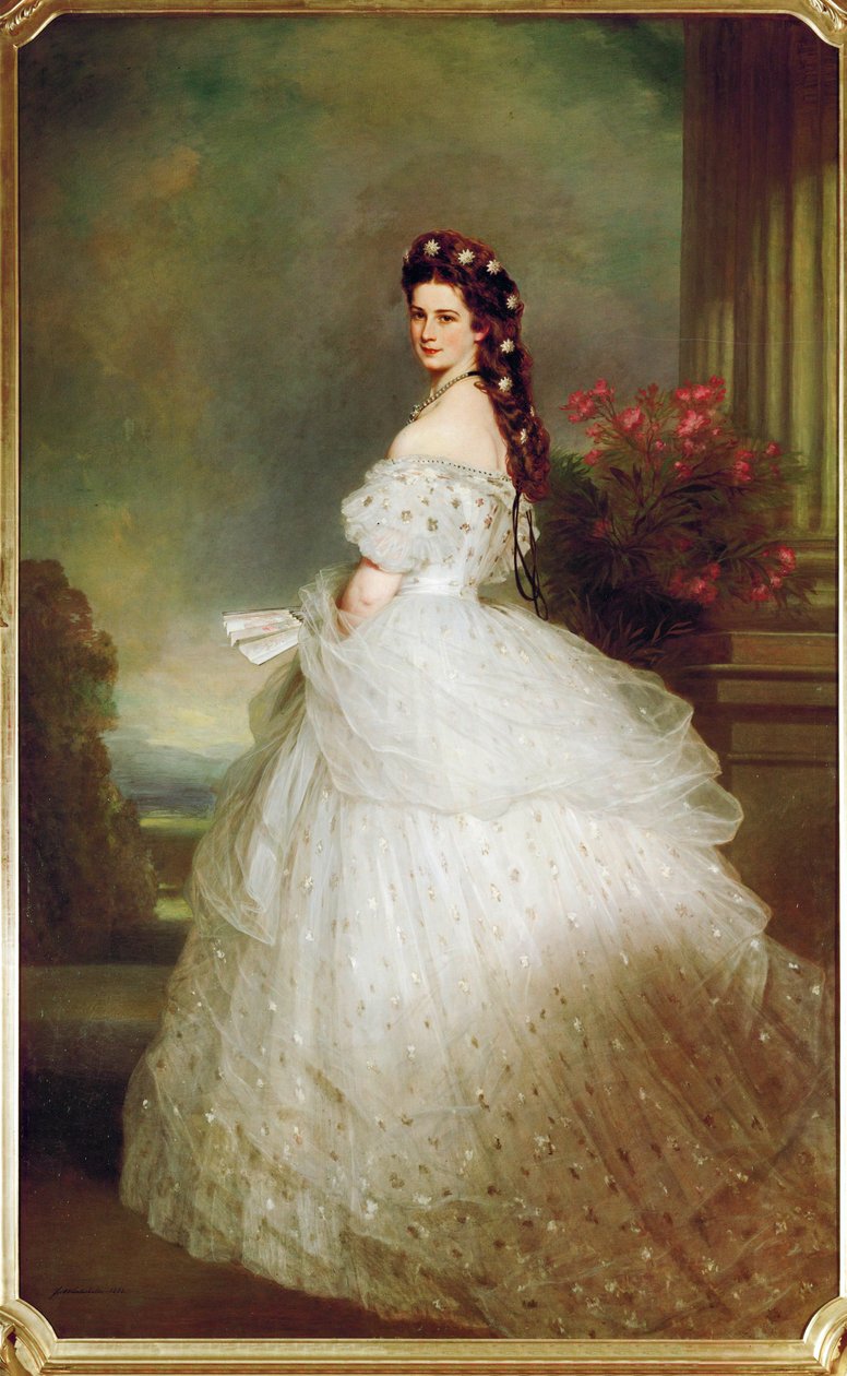 Cesarzowa Elżbieta w gwiaździstej sukni (olej na płótnie) autorstwa Franz Xaver Winterhalter