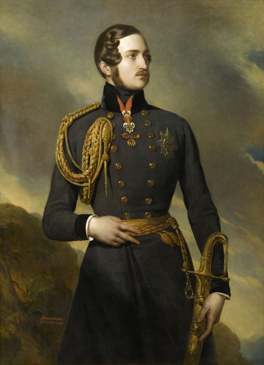 Francuski:  Albert de Saxe-Cobourg-Gotha, prince consort (1819-1861) Albert z Saxe-Coburg-Gotha, książę konsort (1819-1861) autorstwa Franz Xaver Winterhalter
