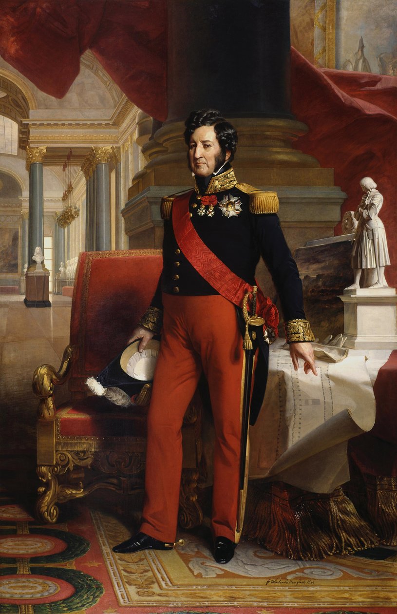 Francuski:  Louis-Philippe 1er, roi des Français (1773-1850) Ludwik Filip I, król Francuzów (1773-1850) autorstwa Franz Xaver Winterhalter