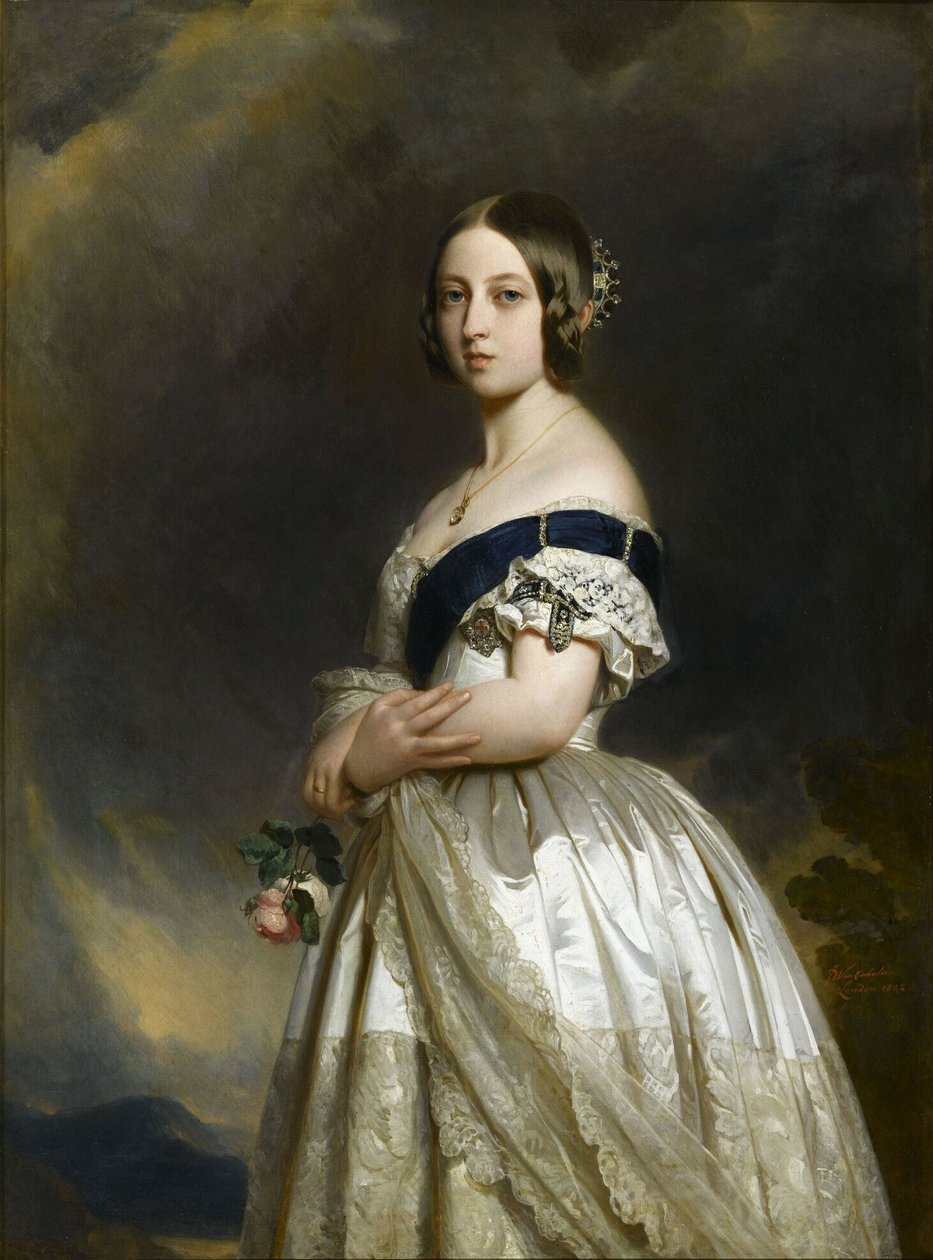 Francuski:  Victoria Ière, reine de Grande Bretagne (1819-1901) Wiktoria I, królowa Wielkiej Brytanii (1819-1901) autorstwa Franz Xaver Winterhalter