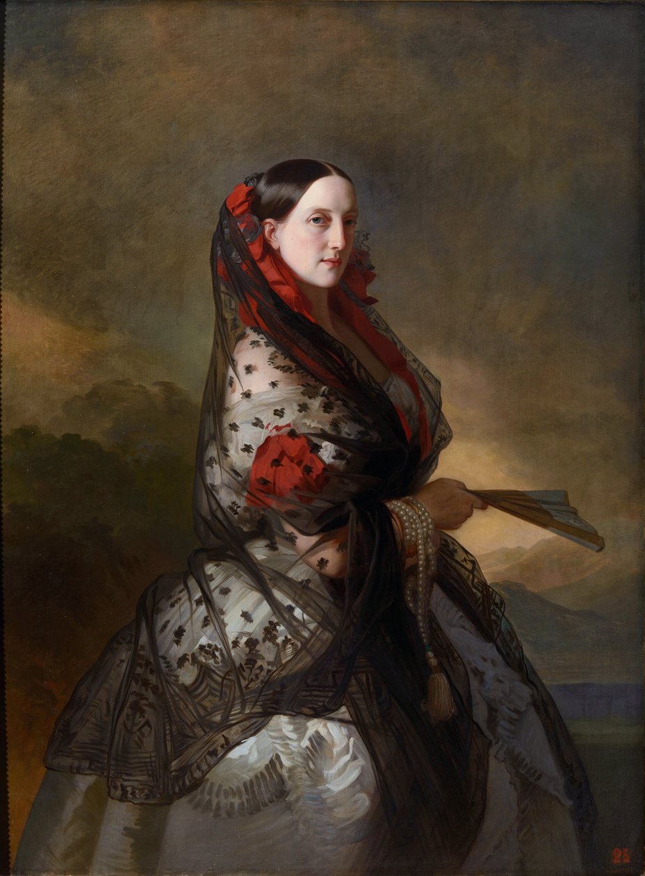 Maria Nikołajewna de Russie (1819-1876) - wielka księżna Maria Nikołajewna Rosji (1819-1876), księżna Leuchtenberg par Winterhalter, Franciszek Ksawery (1805-1873). Olej na płótnie, ok. 1856-1857, Państwowe Muzeum Sztuki im. A. Radishcheva, Saratów autorstwa Franz Xaver Winterhalter
