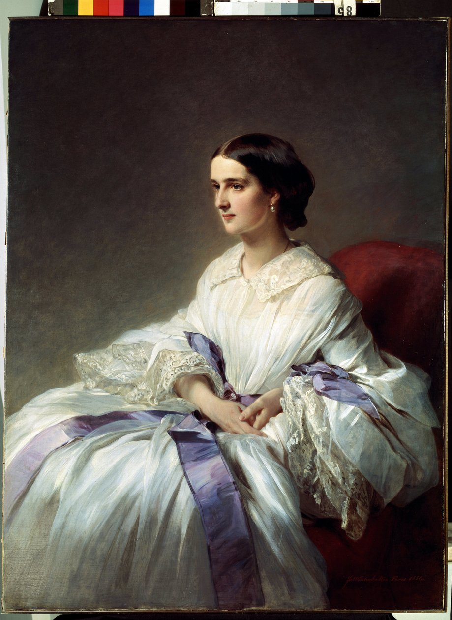 Portret hrabiny Olgi Shuvalova (Portret hrabiny Olgi Shuvalova). Obraz Franza Xaviera Winterhaltera (1805-1873). olej na płótnie autorstwa Franz Xaver Winterhalter