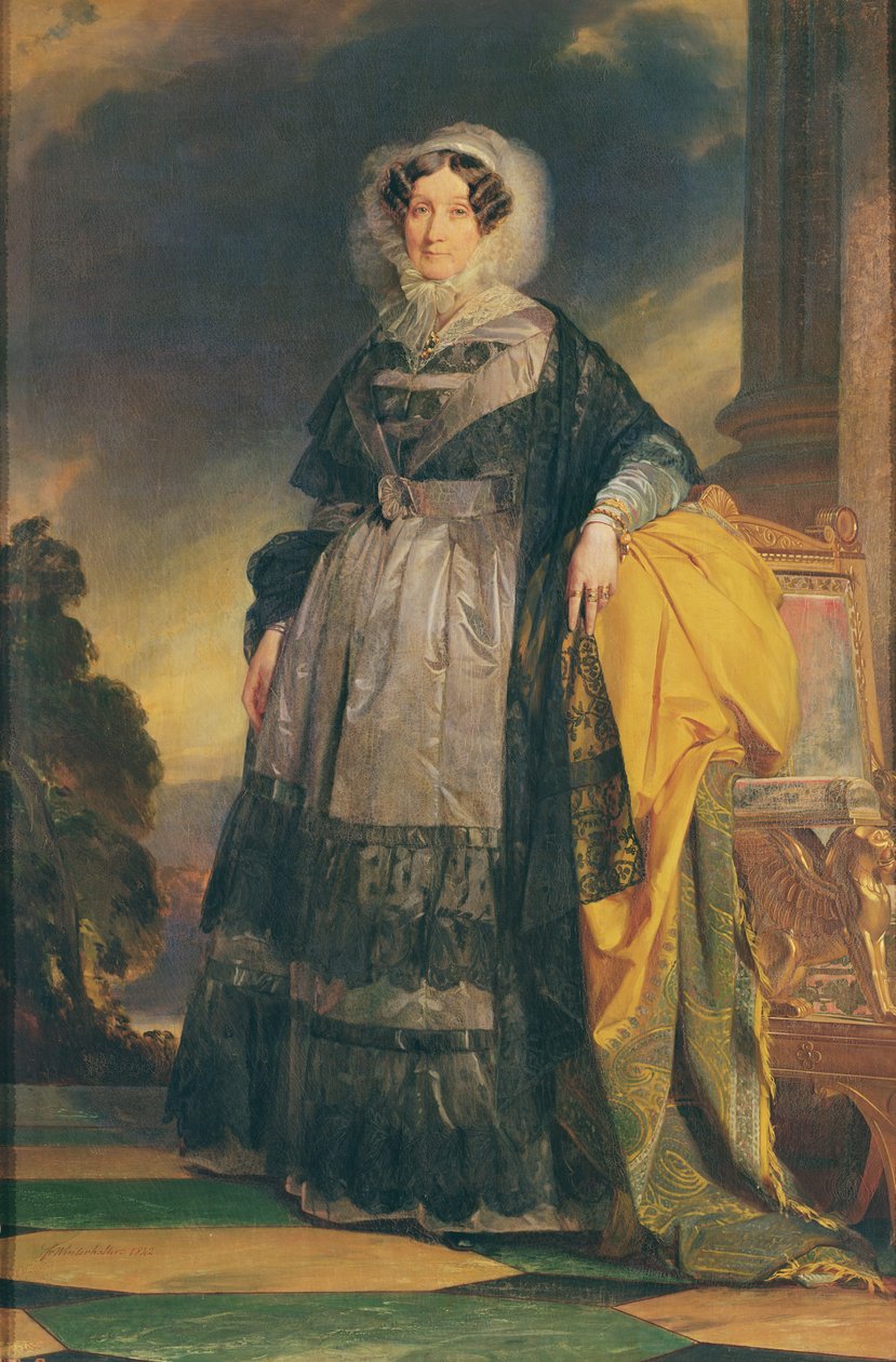 Portret Adelajdy Orleanu (1777-1848), Mademoiselle de Chartres, znana jako Madame Adelaide autorstwa Franz Xaver Winterhalter