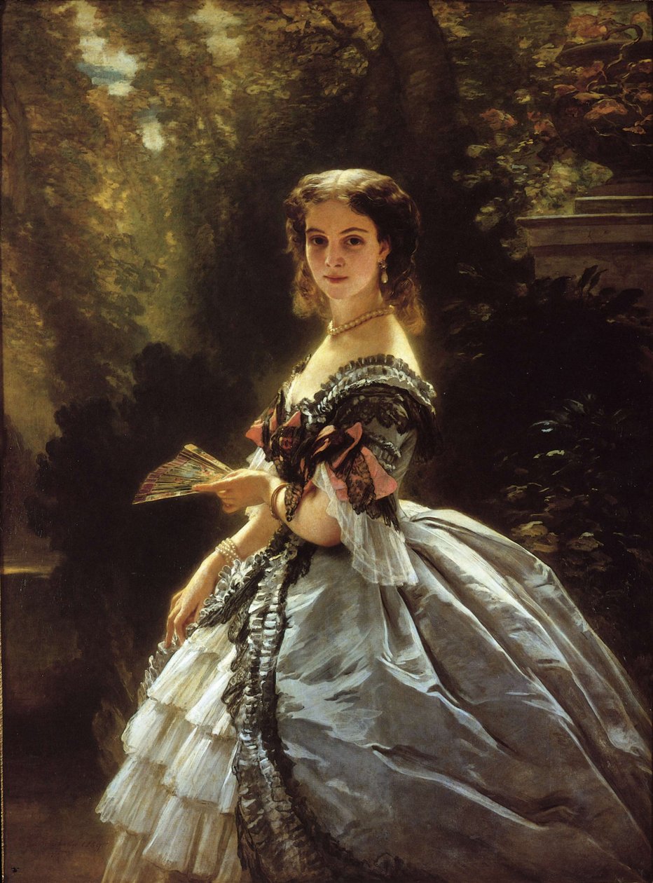 Portret hrabiny Elżbiety Esperovny Trubetskaya, z domu Belosselskaya-Belozerskaya 1834-1907, 18 autorstwa Franz Xaver Winterhalter