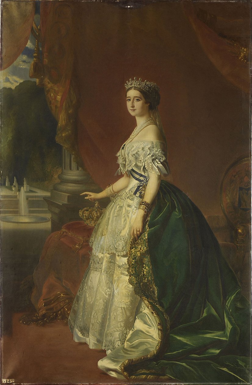 Portret Eugenii de Montijo 1826-1920, cesarzowej Francji, 1853 autorstwa Franz Xaver Winterhalter