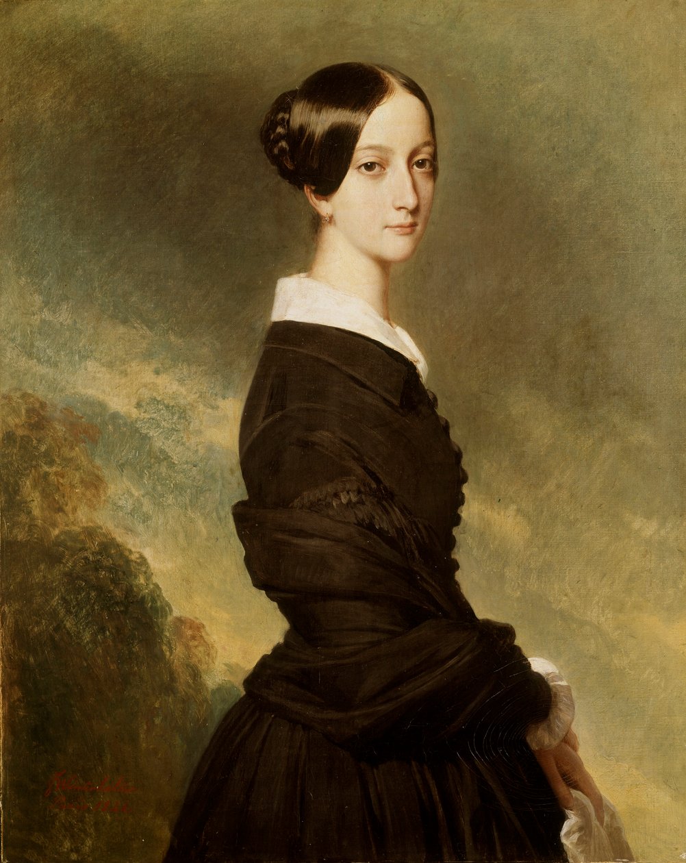Portret Francoise Caroline de Bourbon Bragança, księżnej Joinville autorstwa Franz Xaver Winterhalter