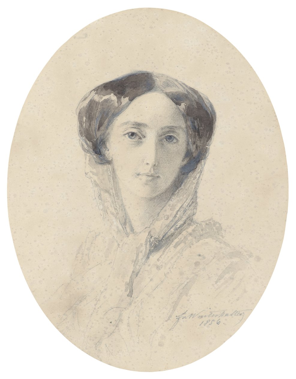 Portret wielkiej księżnej Olgi Nikołajewnej Rosji 1822-1892, królowej Wirtembergii autorstwa Franz Xaver Winterhalter