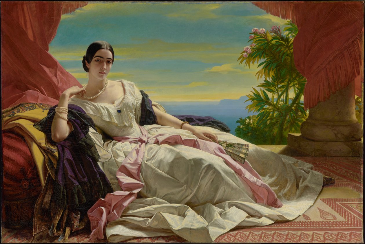 Portret Leonilli, księżniczki Sayn-Wittgenstein-Sayn autorstwa Franz Xaver Winterhalter