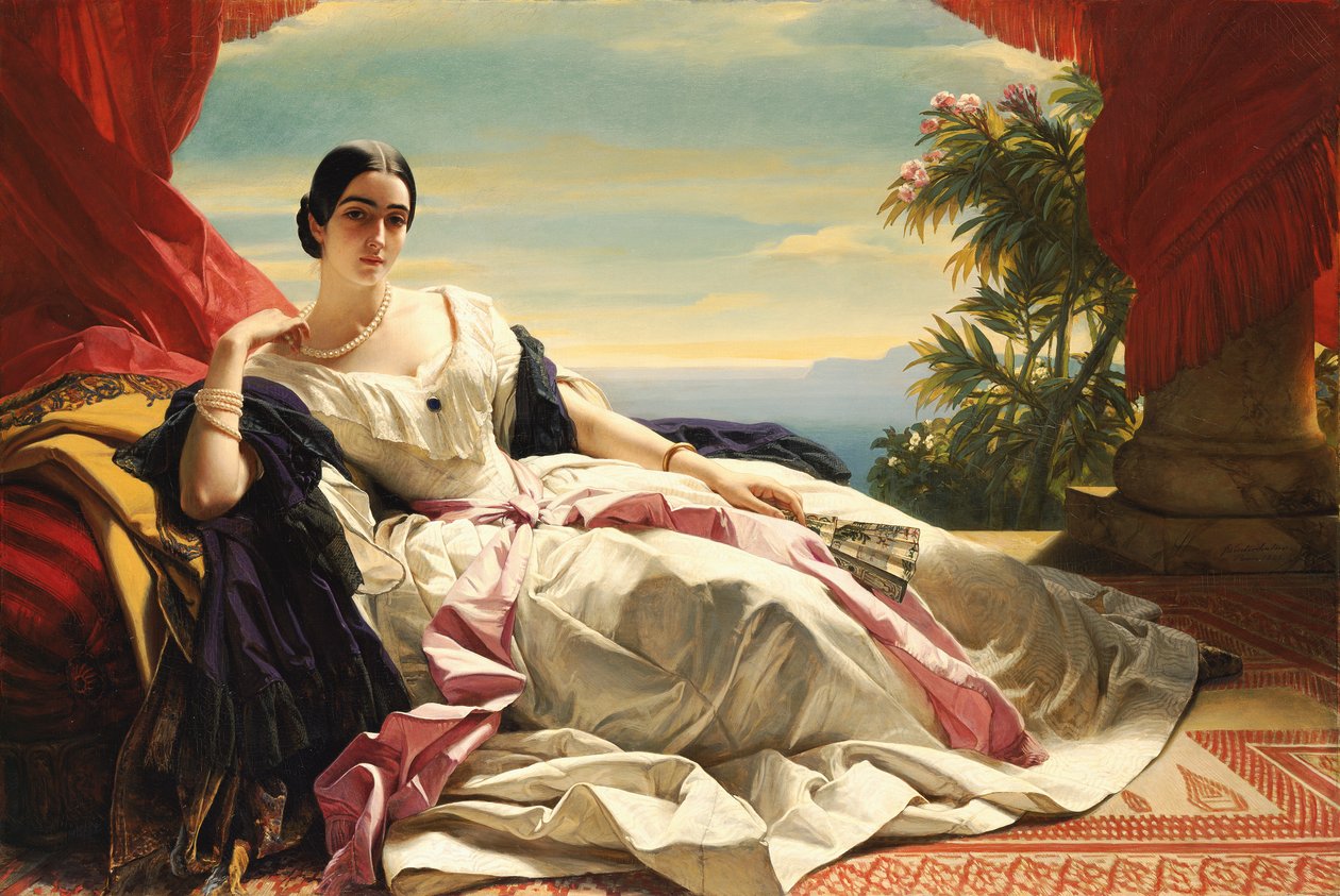 Portret Leonilli, księżniczki Sayn-Wittgentein-Sayn autorstwa Franz Xaver Winterhalter