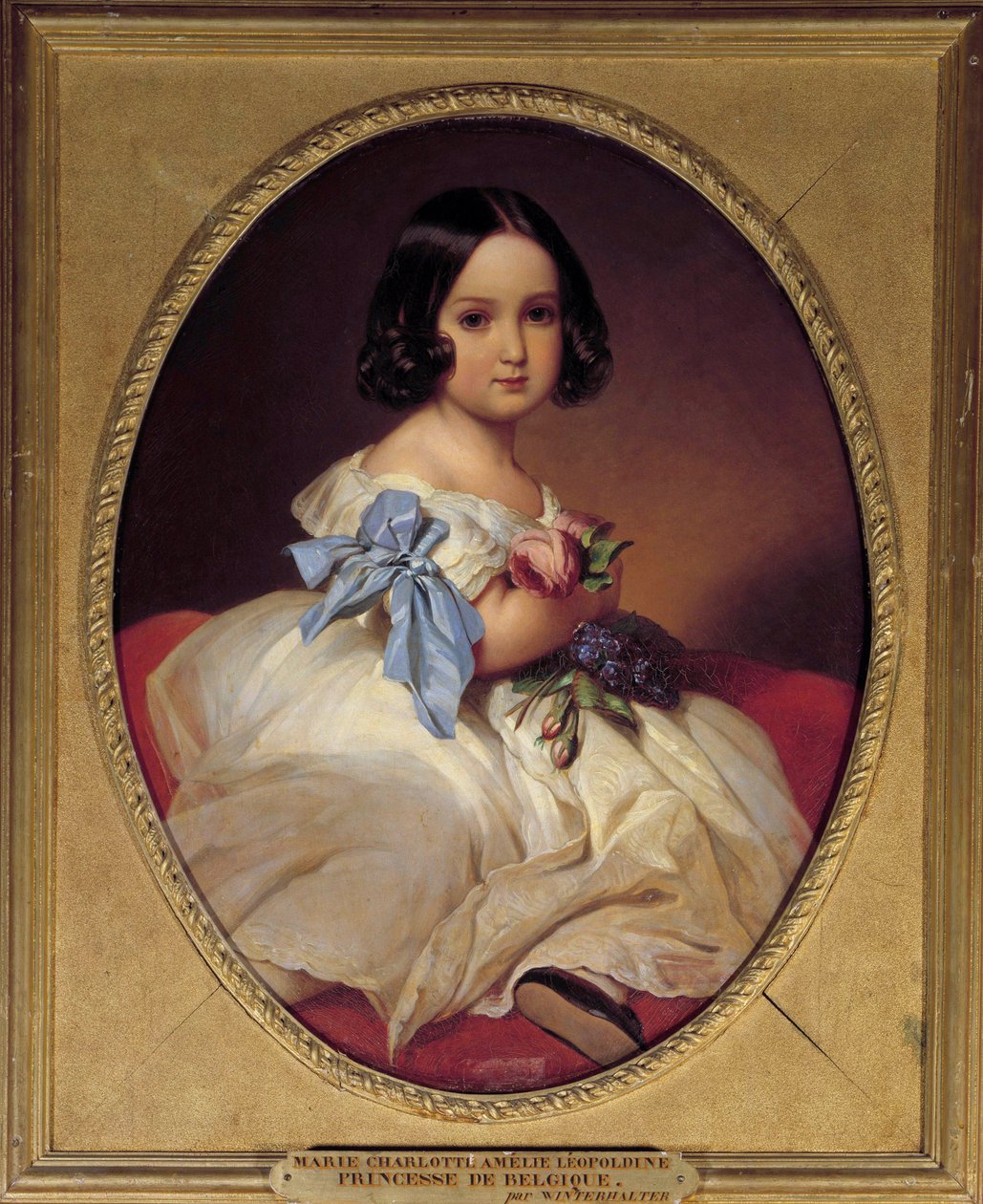 Portret Marie Charlotte Amelie z Saksonii, Imperatrice of Mexico (1840-1927) Obraz Xavera Winterhaltera (1806-1873) 1842 Nd. 0,72x0,58 m² autorstwa Franz Xaver Winterhalter