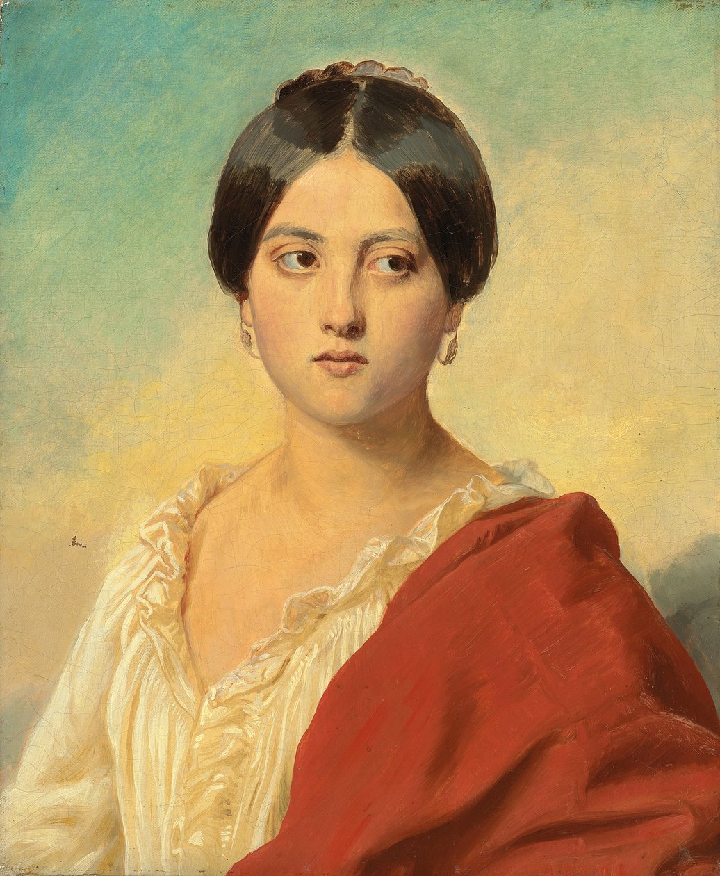 Portret włoskiej dziewczyny, połowa długości, ok. 1834 autorstwa Franz Xaver Winterhalter
