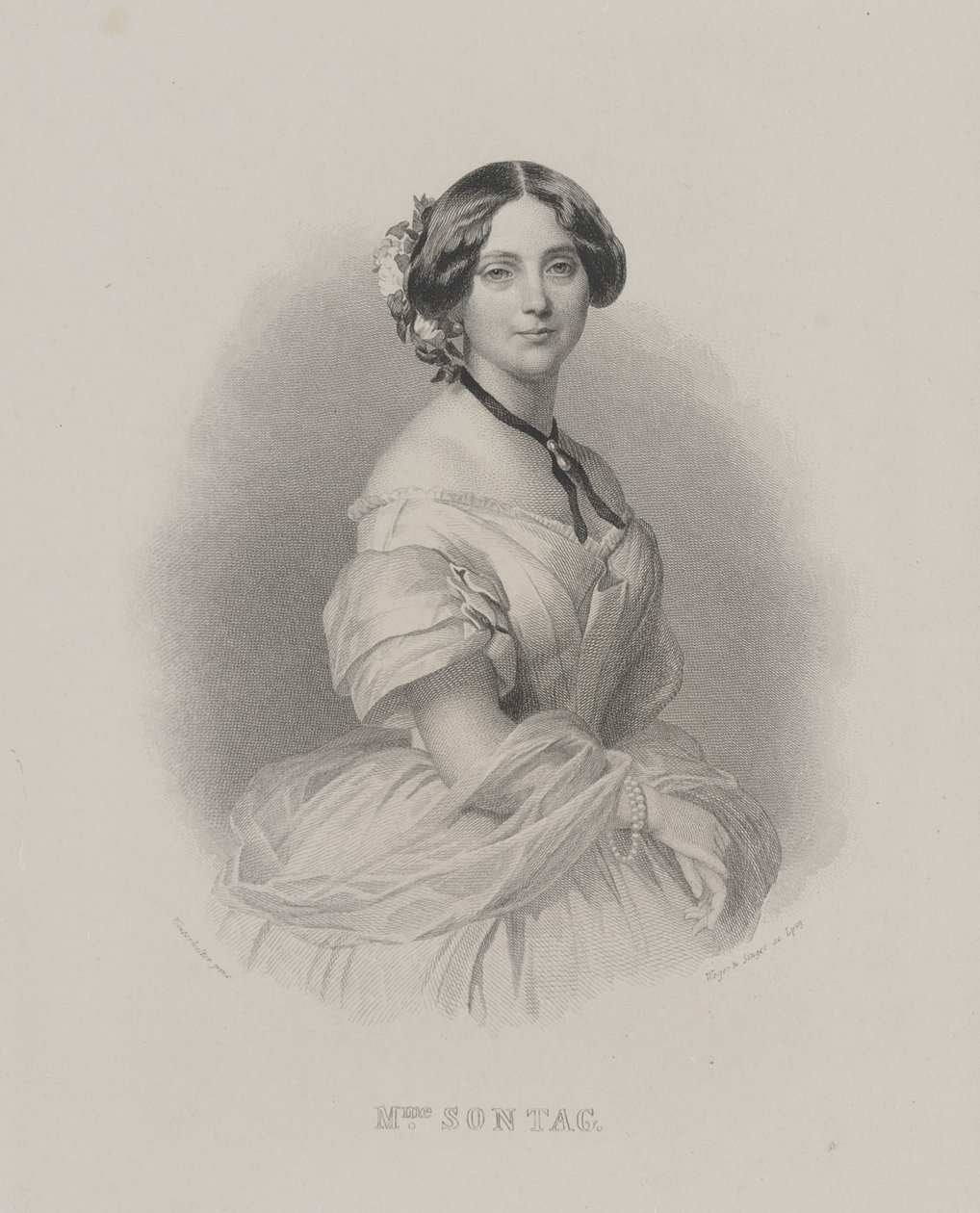 Portret śpiewaczki operowej Henriette Sontag 1806-1854, ok. 1930 r. 1850. autorstwa Franz Xaver Winterhalter