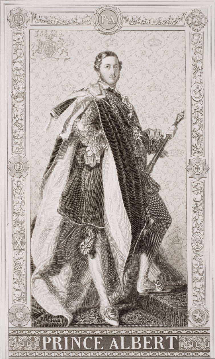 Książę Albert (1819-61) z „Ilustracji historii angielskiej i szkockiej” Tom II autorstwa Franz Xaver Winterhalter