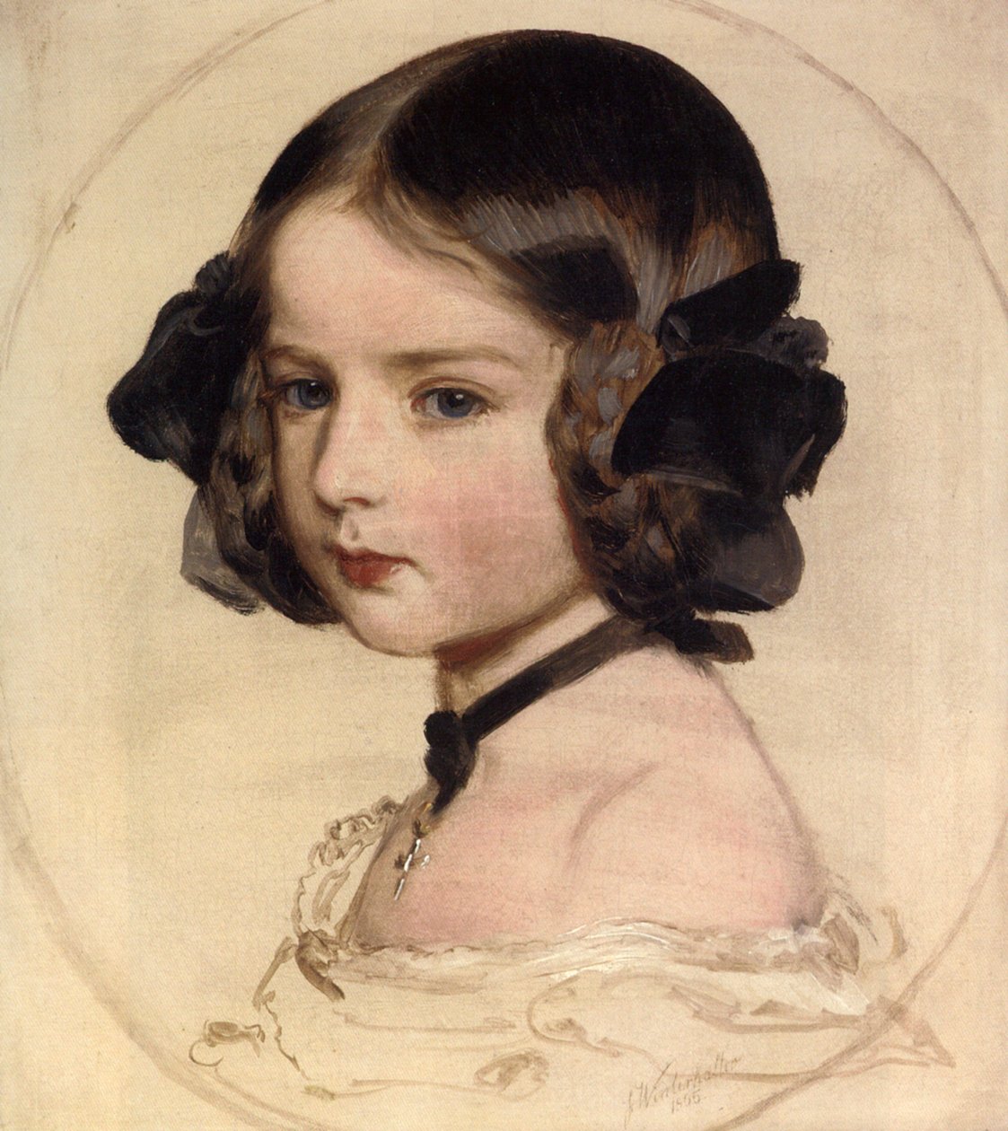 Księżniczka Clotilde Sachsen-Coburg i Gotha, 1846-1927, 1855. autorstwa Franz Xaver Winterhalter