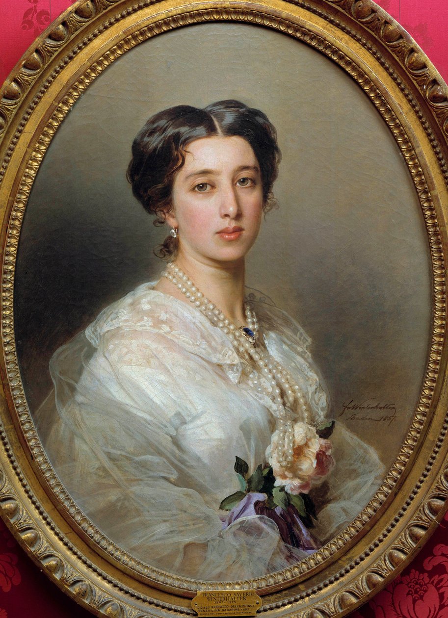 Księżniczka Gagarin Stourza Obraz Xavera Winterhaltera (1806-1873) 1857 Muzeum Sztuk Pięknych we Florencji autorstwa Franz Xaver Winterhalter