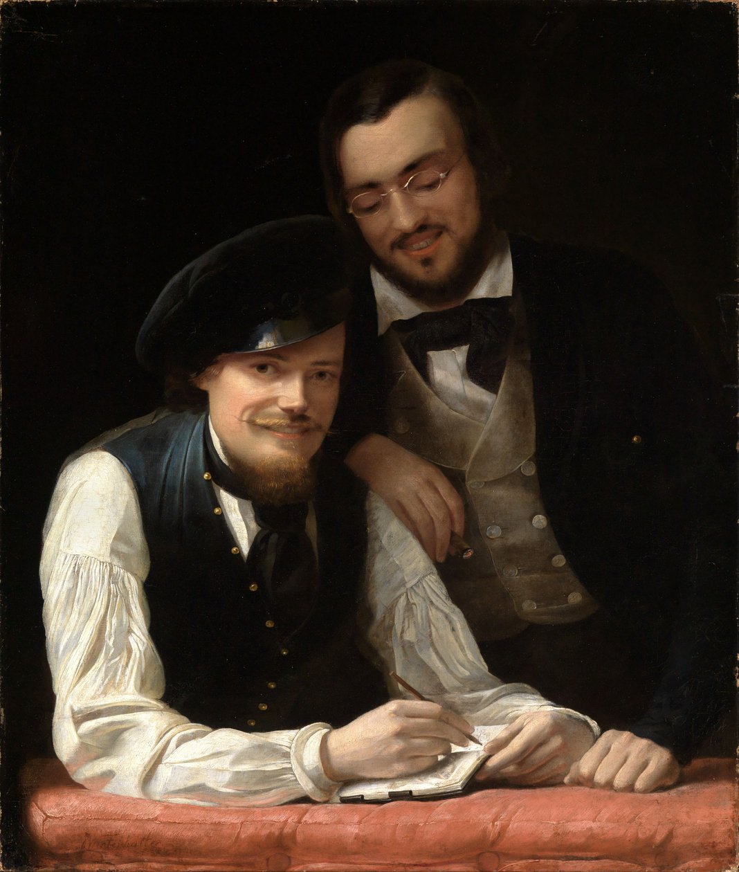 Autoportret artysty z bratem autorstwa Franz Xaver Winterhalter