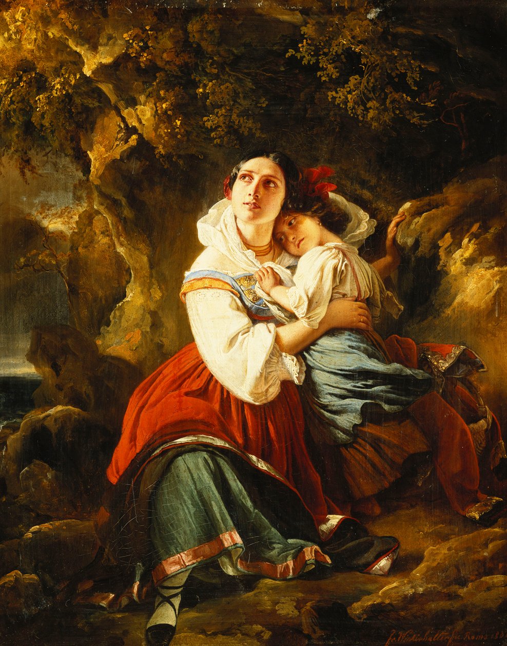 Zbliżająca się burza, 1834 autorstwa Franz Xaver Winterhalter