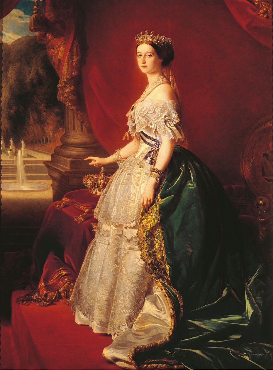 Cesarzowa Eugenia, ok.1852 (olej na płótnie) autorstwa Franz Xaver Winterhalter