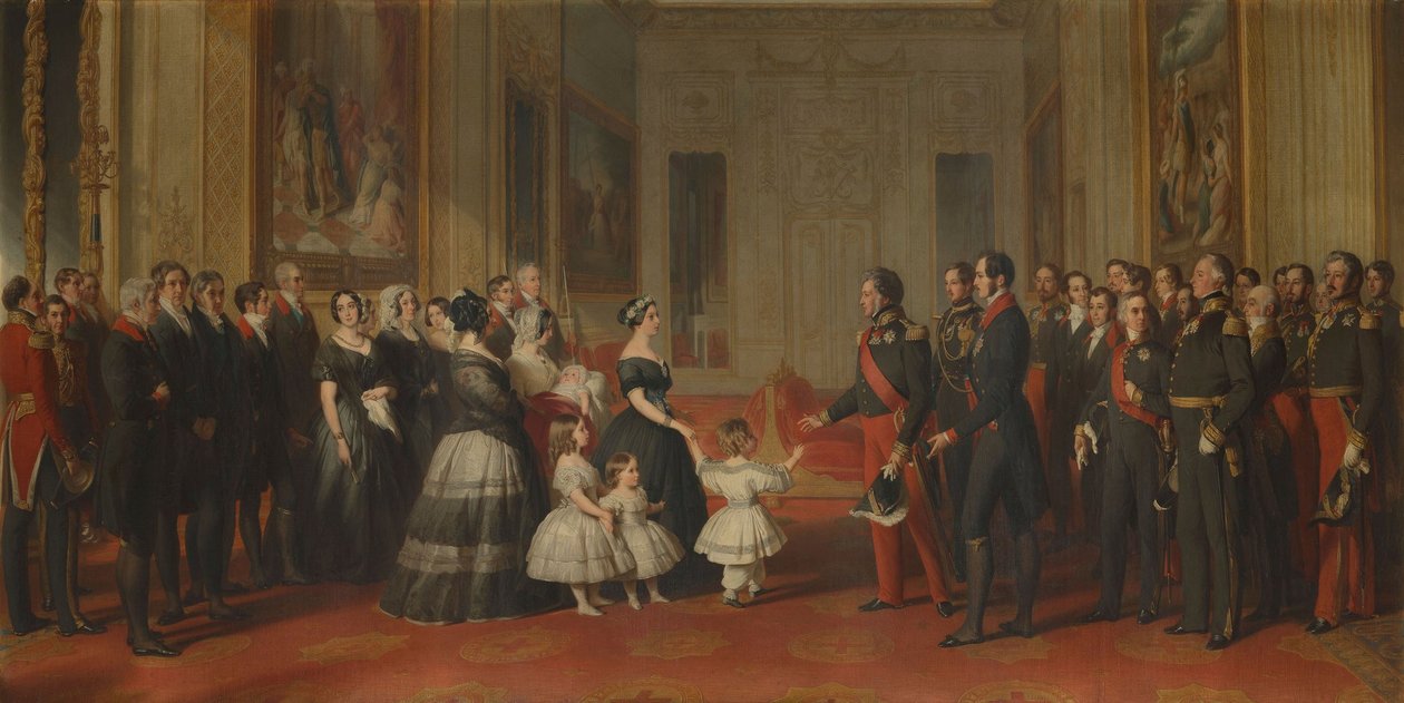 Przyjęcie Ludwika Filipa, króla Francji, na zamku Windsor, 8 października 1844 r. autorstwa Franz Xaver Winterhalter