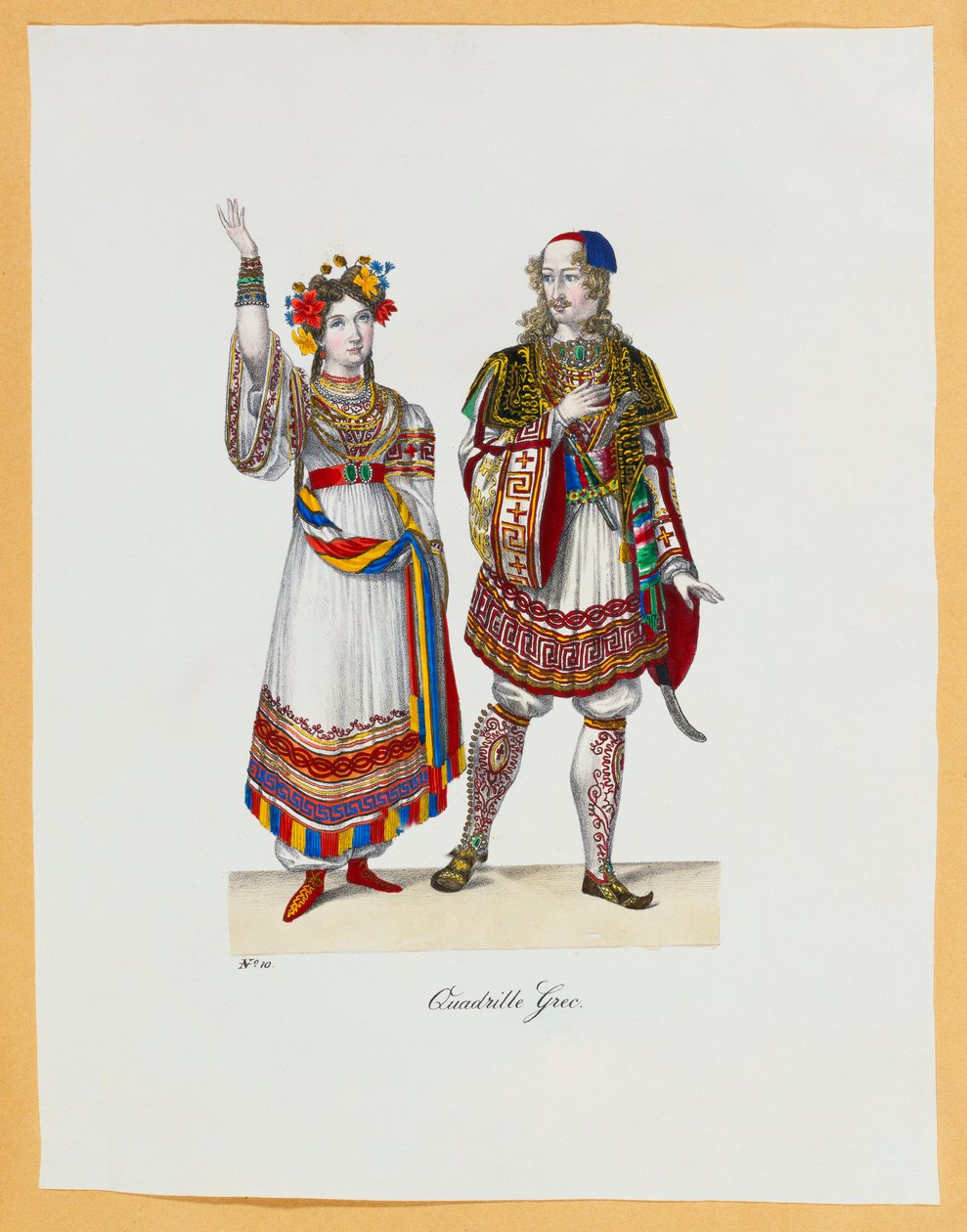 Kolekcja kostiumów kostiumowych, 1827 autorstwa Franz Xavier Nachtmann