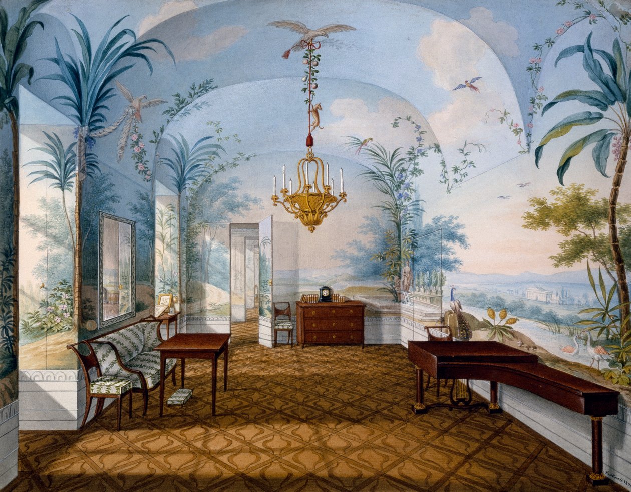 Sala malarska, Pałac Schoenbrunn znany jako Sala Mariacka autorstwa Franz Xavier Nachtmann