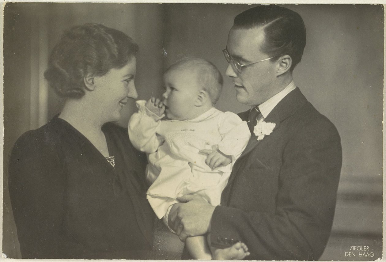 Portret Juliany, królowej Holandii, Bernharda van Lippe-Biesterfelda i Beatrix, królowej Holandii autorstwa Franz Ziegler