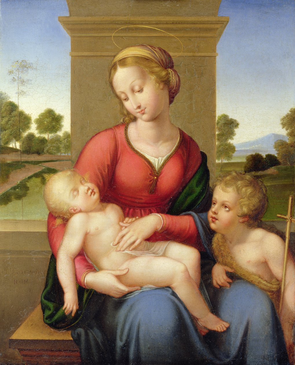 Madonna z Dzieciątkiem i młodym Janem Chrzcicielem autorstwa Franz and Johannes 1788 1860 Riepenhausen