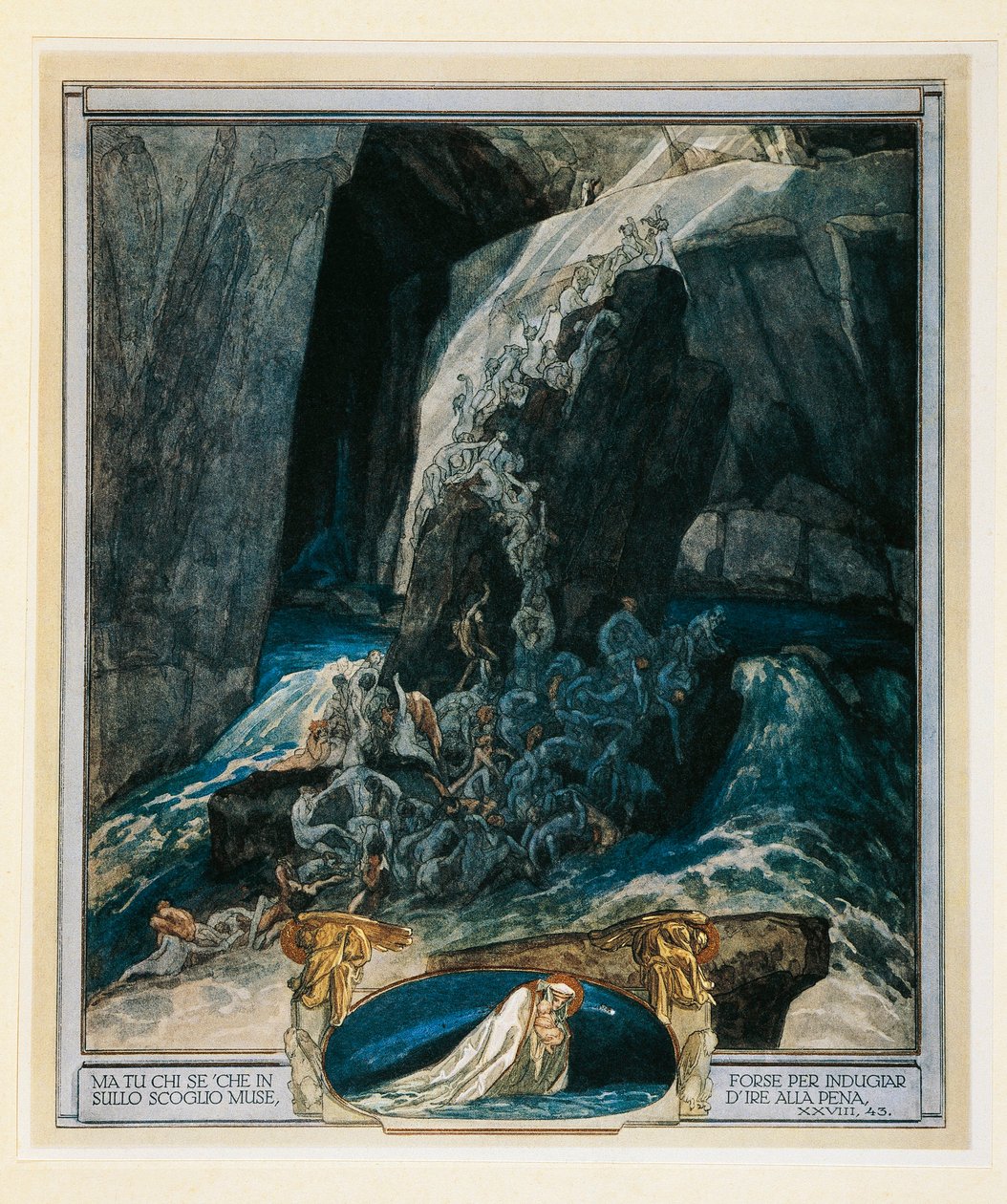 Austria, Wiedeń, Ilustracja Boskiej Komedii Dantego Alighieri (Piekło, Pieśń XXVIII) autorstwa Franza von Bayrosa autorstwa Franz von (1866 1924) Bayros