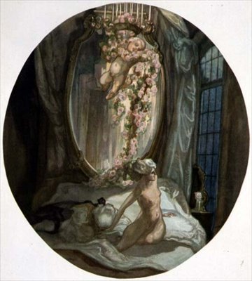 Kobieta na łóżku autorstwa Franz von Bayros (1866 1924)