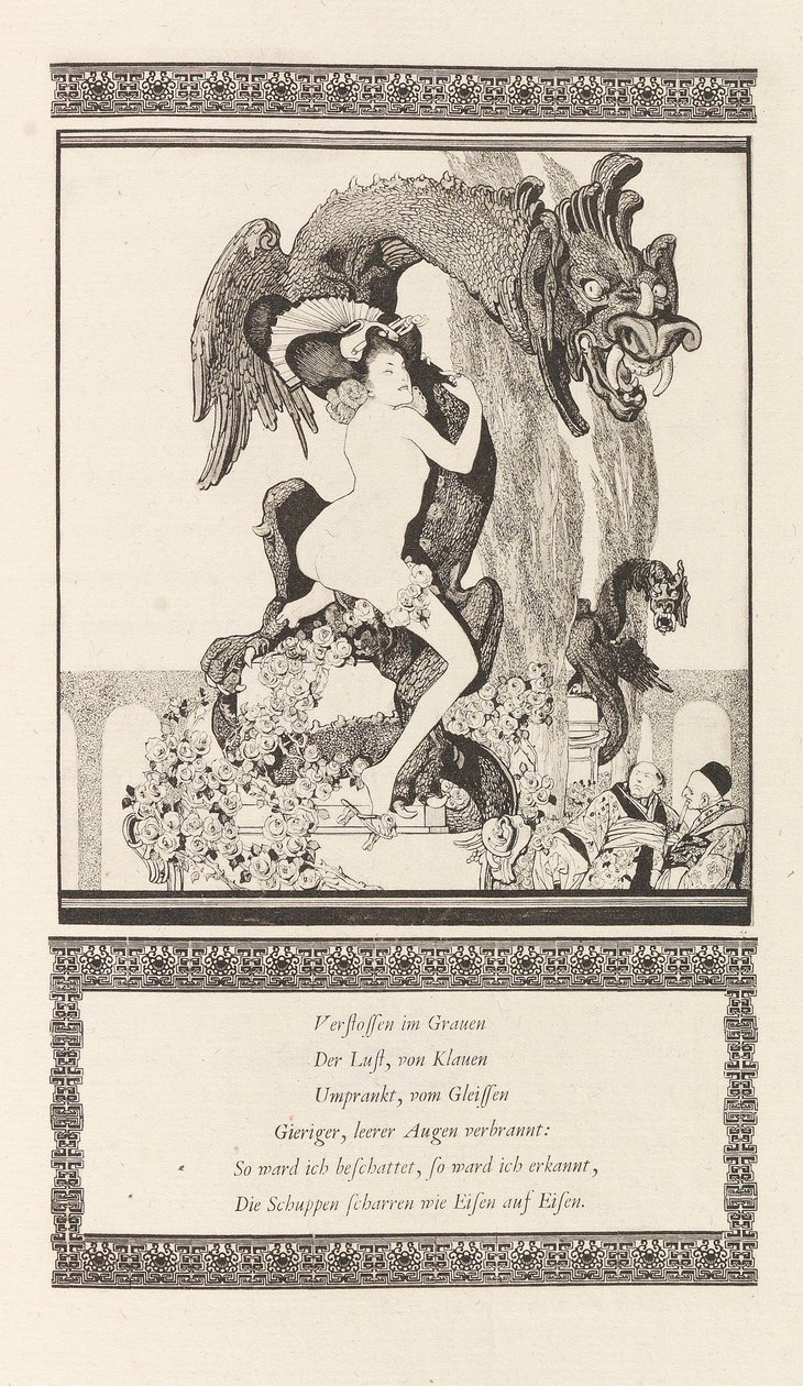 Ilustracja do Pięknej dziewczyny autorstwa Pao autorstwa Otto Juliusa Bierbauma, 1909-1910. autorstwa Franz von Bayros