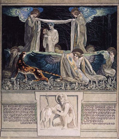 Ilustracja z Boskiej komedii Dantego, Inferno, 1921 (wc na papierze) autorstwa Franz von Bayros