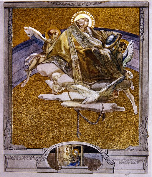 Ilustracja z Boskiej komedii Dantego, Paradiso, Canto XVII, 1921 (wc na papierze) autorstwa Franz von Bayros