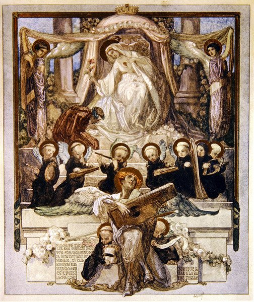 Ilustracja z Boskiej komedii Dantego, Paradiso, Canto XXXIII, 1921 (wc na papierze) autorstwa Franz von Bayros