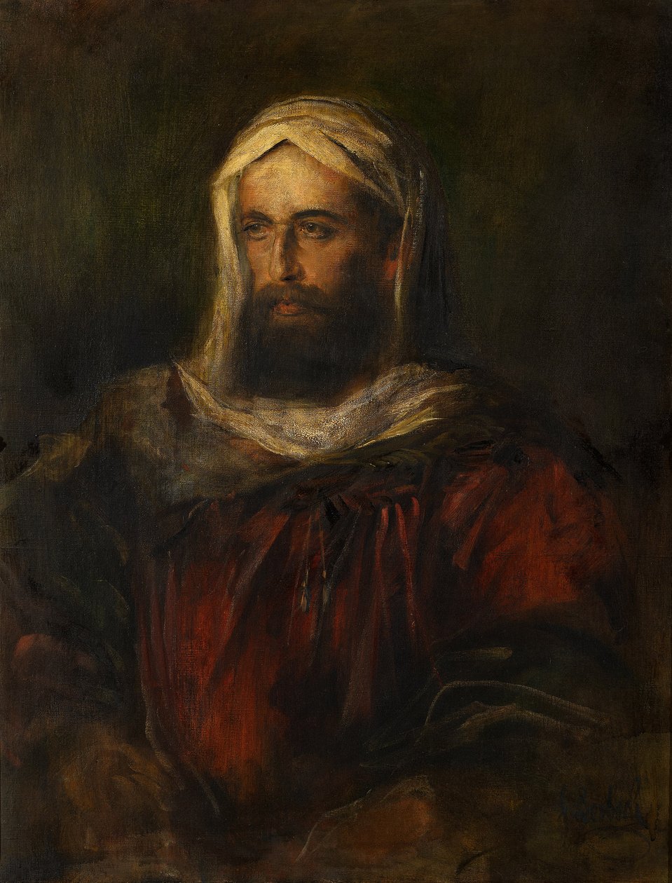 Portret Hermanna Leviego w orientalnym stroju autorstwa Franz von Lenbach