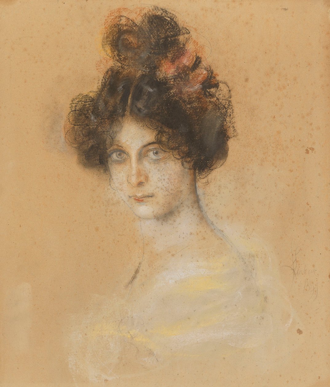 Franz von Lenbach - Portret australijskiej tancerki kankana Saharet, 1899 r. autorstwa Franz von Lenbach