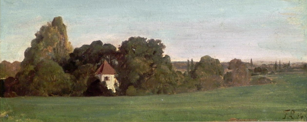 Krajobraz z kaplicą autorstwa Franz von Lenbach